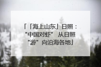 「海上山东」日照：“中国对虾” 从日照“游”向沿海各地