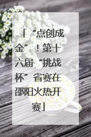 “点创成金”！第十六届“挑战杯”省赛在邵阳火热开赛