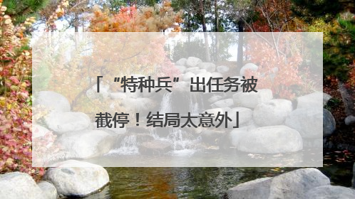 “特种兵”出任务被截停！结局太意外
