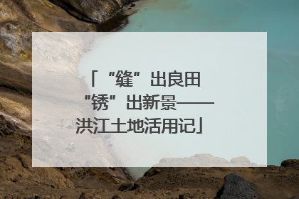 “缝”出良田 “锈”出新景——洪江土地活用记