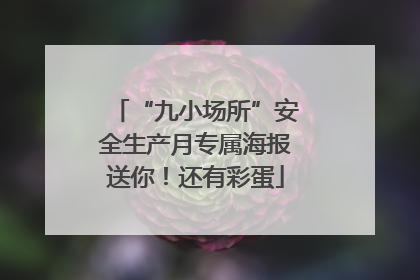 “九小场所”安全生产月专属海报送你！还有彩蛋