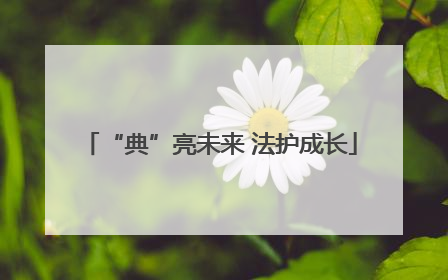 “典”亮未来 法护成长