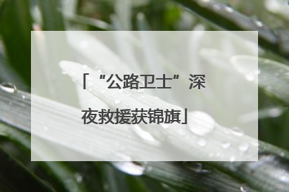 “公路卫士”深夜救援获锦旗