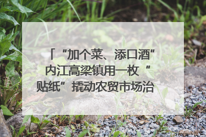 “加个菜、添口酒” 内江高梁镇用一枚“贴纸”撬动农贸市场治理｜万千气象看四川