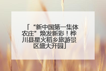“新中国第一集体农庄”焕发新彩！桦川县星火稻乡旅游景区盛大开园