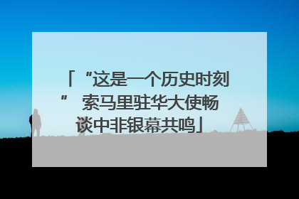 “这是一个历史时刻” 索马里驻华大使畅谈中非银幕共鸣