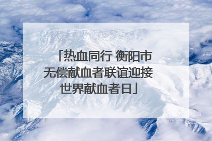 热血同行 衡阳市无偿献血者联谊迎接世界献血者日