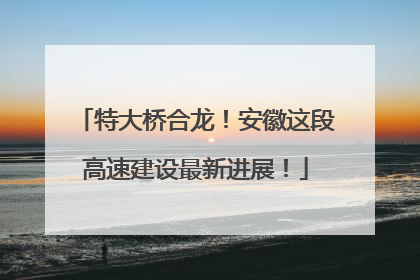 特大桥合龙！安徽这段高速建设最新进展！