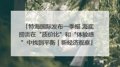 特海国际发布一季报 海底捞需在“质价比”和“体验感”中找到平衡｜新经济观察