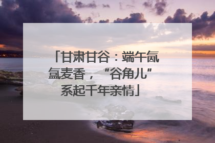 甘肃甘谷：端午氤氲麦香，“谷角儿”系起千年亲情