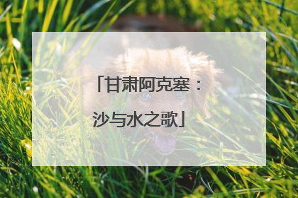 甘肃阿克塞：沙与水之歌