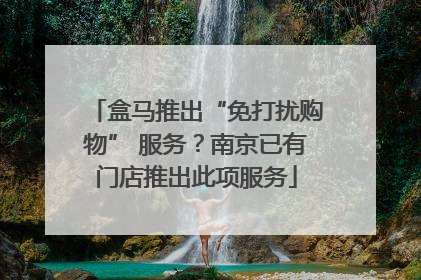盒马推出“免打扰购物” 服务？南京已有门店推出此项服务