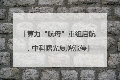 算力“航母”重组启航，中科曙光复牌涨停