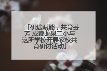 研途赋能，共育芬芳 成都龙泉二小与这所学校开展家校共育研讨活动
