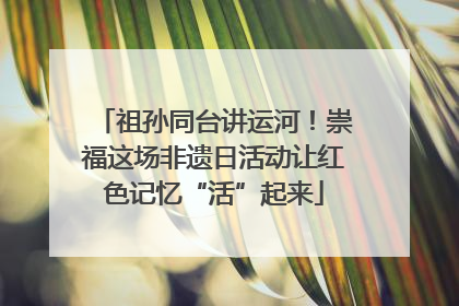 祖孙同台讲运河！崇福这场非遗日活动让红色记忆“活”起来