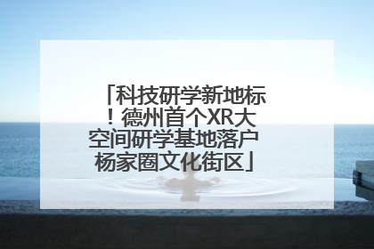 科技研学新地标！德州首个XR大空间研学基地落户杨家圈文化街区