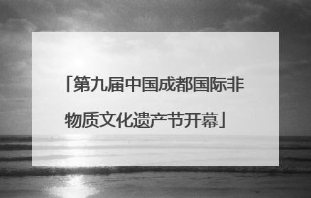 第九届中国成都国际非物质文化遗产节开幕