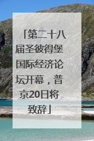第二十八届圣彼得堡国际经济论坛开幕，普京20日将致辞