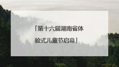 第十六届湖南省体验式儿童节启幕