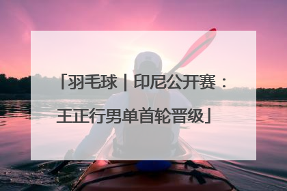 羽毛球｜印尼公开赛：王正行男单首轮晋级