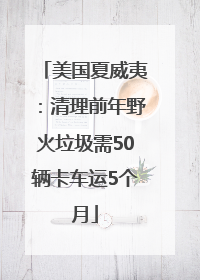 美国夏威夷：清理前年野火垃圾需50辆卡车运5个月