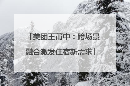 美团王莆中：跨场景融合激发住宿新需求