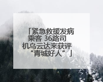 紧急救援发病乘客 36路司机乌云达来获评“青城好人”