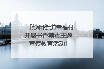 纱帽街道幸福村开展书香禁毒主题宣传教育活动