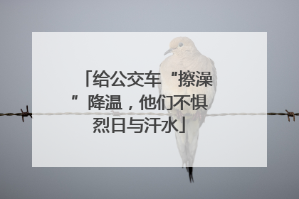 给公交车“擦澡”降温，他们不惧烈日与汗水