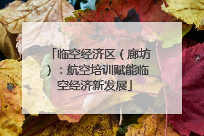 临空经济区（廊坊）：航空培训赋能临空经济新发展