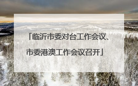 临沂市委对台工作会议、市委港澳工作会议召开