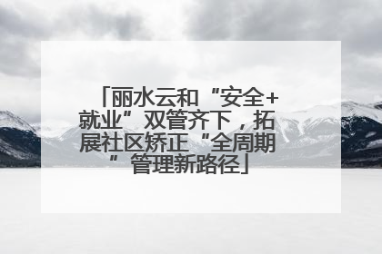 丽水云和“安全+就业”双管齐下，拓展社区矫正“全周期”管理新路径