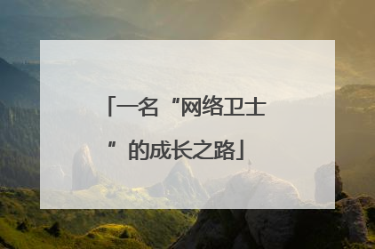 一名“网络卫士”的成长之路