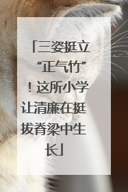 三姿挺立“正气竹”！这所小学让清廉在挺拔脊梁中生长
