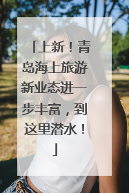上新！青岛海上旅游新业态进一步丰富，到这里潜水！