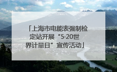 上海市电能表强制检定站开展“5·20世界计量日”宣传活动
