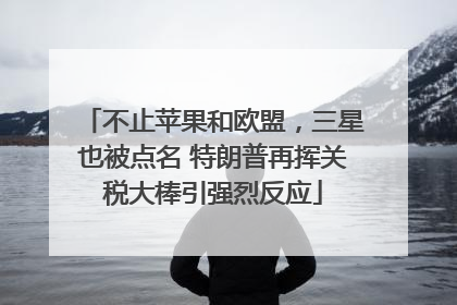 不止苹果和欧盟，三星也被点名 特朗普再挥关税大棒引强烈反应