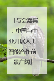 与会嘉宾：中国与中亚开展人工智能合作前景广阔