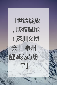 世遗绽放，版权赋能！深圳文博会上 泉州鲤城亮点纷呈