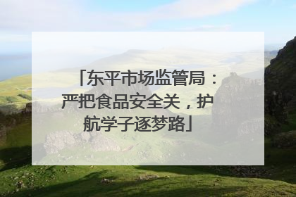 东平市场监管局：严把食品安全关，护航学子逐梦路