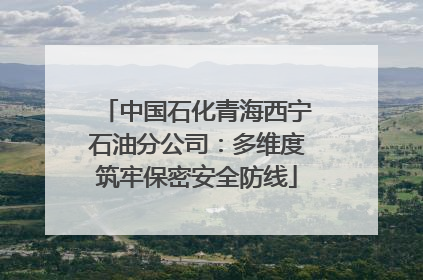 中国石化青海西宁石油分公司：多维度筑牢保密安全防线