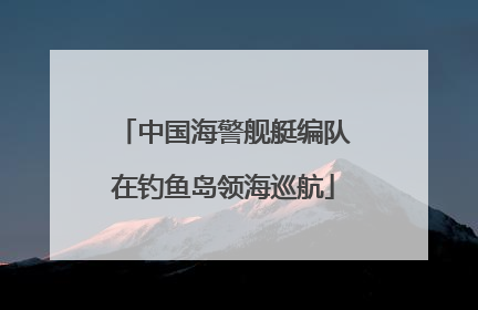 中国海警舰艇编队在钓鱼岛领海巡航