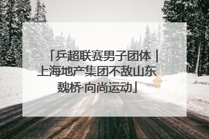 乒超联赛男子团体｜上海地产集团不敌山东魏桥·向尚运动