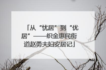 从“忧居”到“优居”——织金惠民街道赵勇夫妇安居记