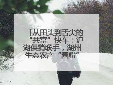 从田头到舌尖的“共富”快车：沪湖供销联手，湖州生态农产“圈粉”大上海