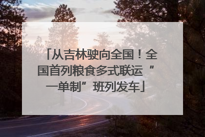 从吉林驶向全国！全国首列粮食多式联运“一单制”班列发车