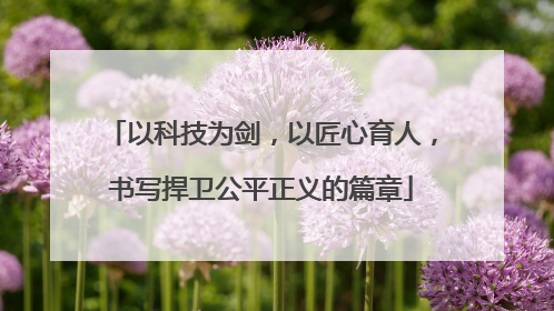 以科技为剑，以匠心育人，书写捍卫公平正义的篇章