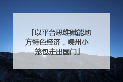 以平台思维赋能地方特色经济，嵊州小笼包走出国门