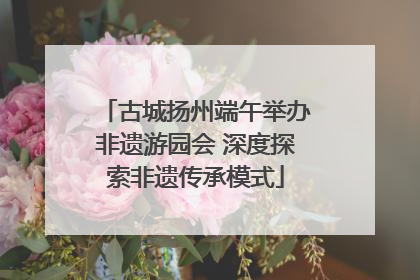 古城扬州端午举办非遗游园会 深度探索非遗传承模式