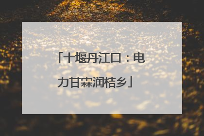 十堰丹江口：电力甘霖润桔乡
